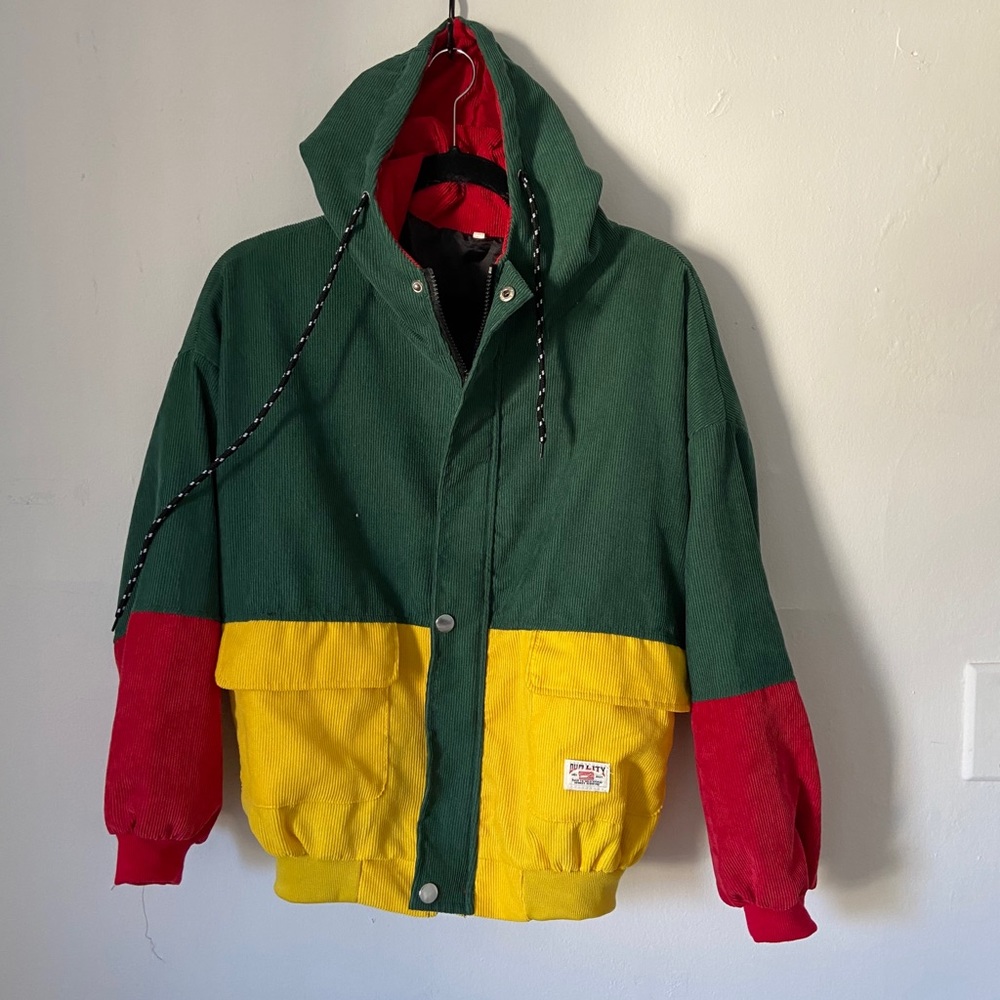 Corduroy Color Block Jacket